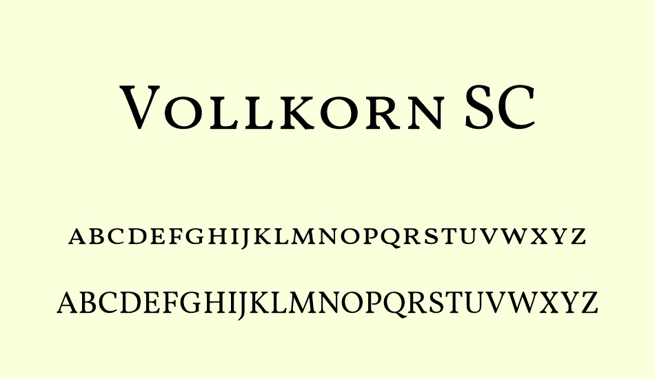 vollkorn-sc preview 3