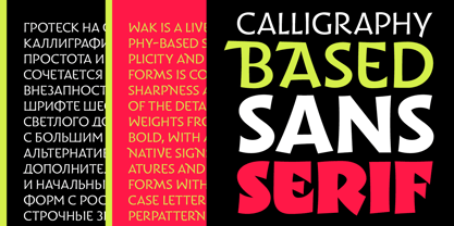 wak font preview - main display