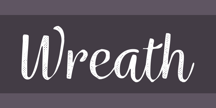 wreath font preview - main display