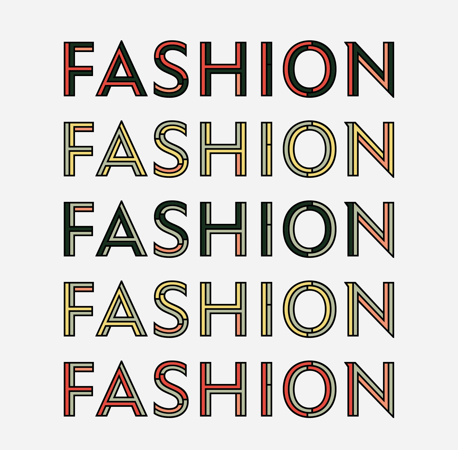 ysans-mondrian font preview - main display