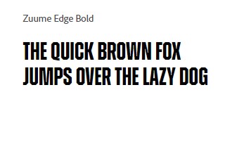 zuume-edge font preview - main display